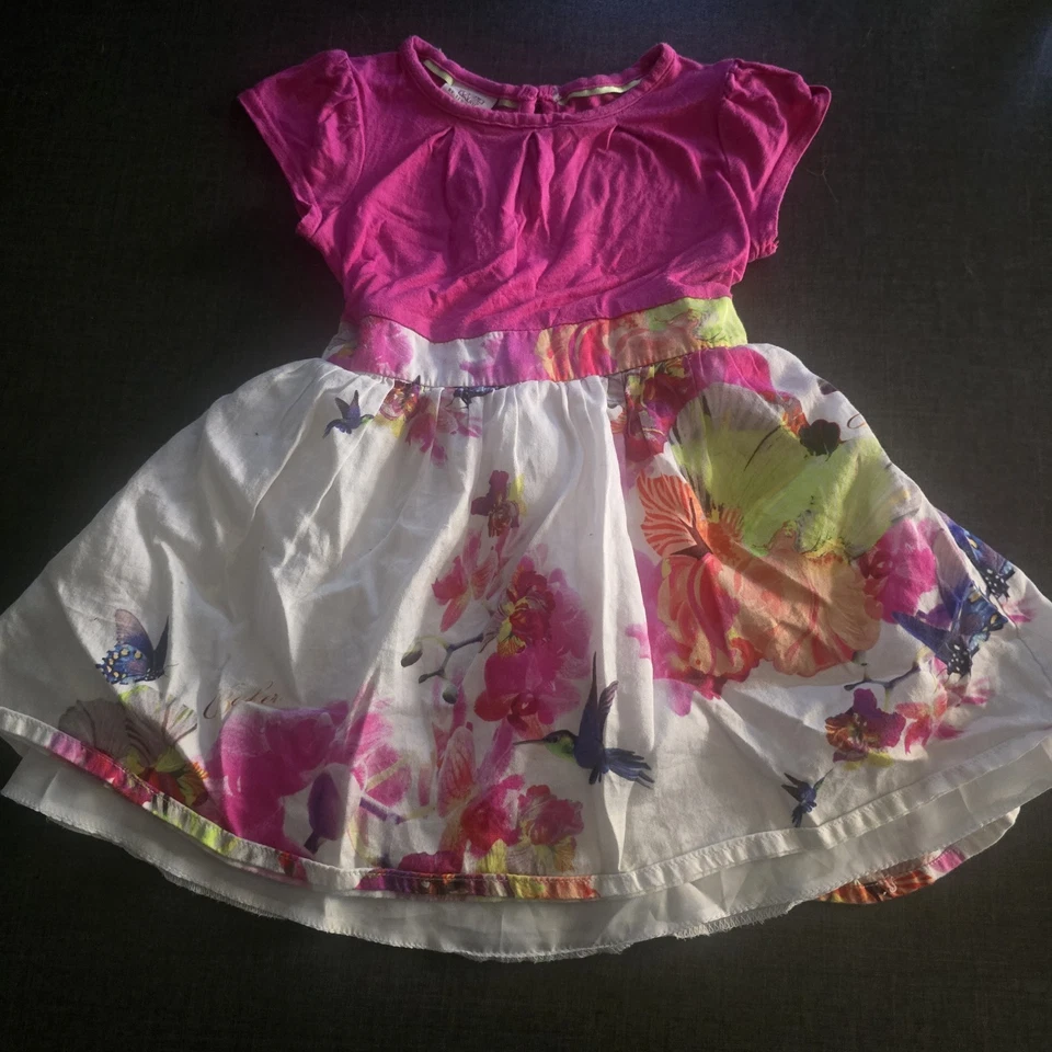 girls 12-18 months Ted Baker frill floral ditsy party dress spanish clothes next - Image 1 of 4