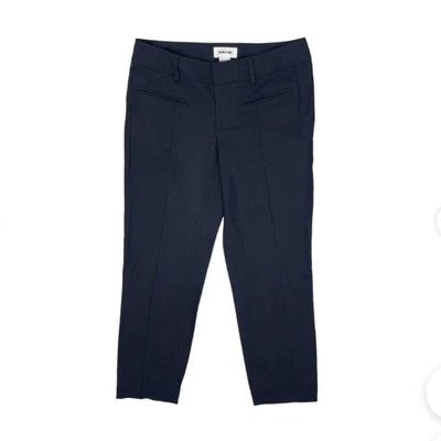 Helmut Lang Navy Blue Mid Rise Trousers Dress Pants Ankle Crop Size 2 - Image 1 of 4
