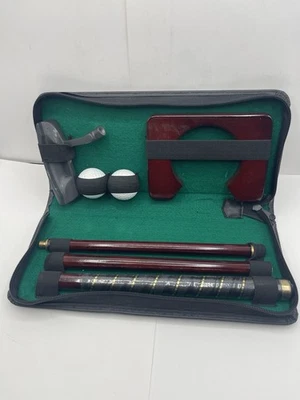 Portable Collapsible Practice Putter 3 Piece Golf Set w/Case Office Travel  - Image 1 of 4