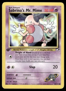 Pokemon Tcg Sabrina's Mr. Mime [1st Edition] #94 Pokemon Gym Heroes NM - Picture 1 of 2