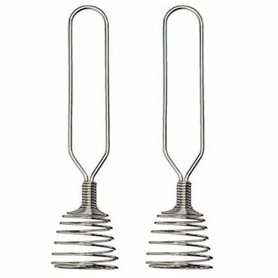 Norpro 7" French Spring Coil Whisk 2PK - Wire Whip Cream Egg Beater Gravy Mixer - Image 1 of 4