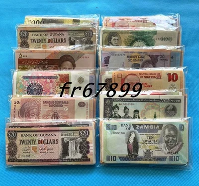 100Pieces of Different Banknotes UNC high quality ,NEW Paper Money ,All Genuine - Image 1 of 4
