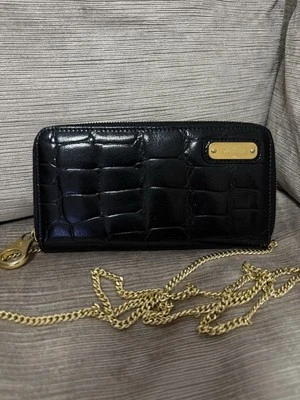 Alexander McQueen Leather Zip Wallet On Chain - Image 1 of 4