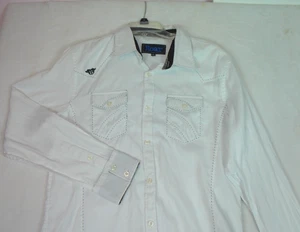 ROAR Signature Parallel ENOUGH EXCUSES Men's Western Shirt White Size Medium - Picture 1 of 11