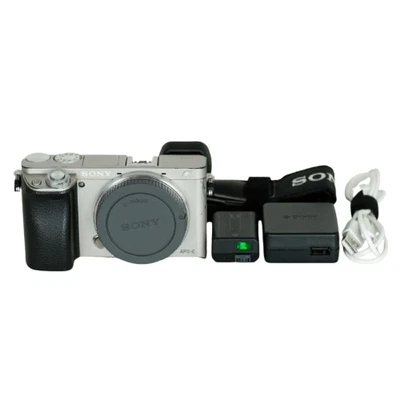 SONY α6000 ILCE-6000 Mirrorless Camera Body Silver - Image 1 of 4