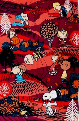 Vera Bradley  Peanuts Plush Throw Blanket Fall for Peanuts-Sealed in Bag - Image 1 of 4