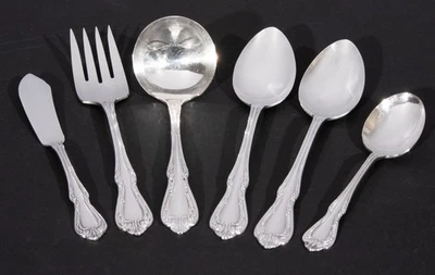 Wm A Rogers чаша/гармония посеребренные сервировочные ложки, мясная вилка, соус, 6 шт. - Изображение 1 из 4