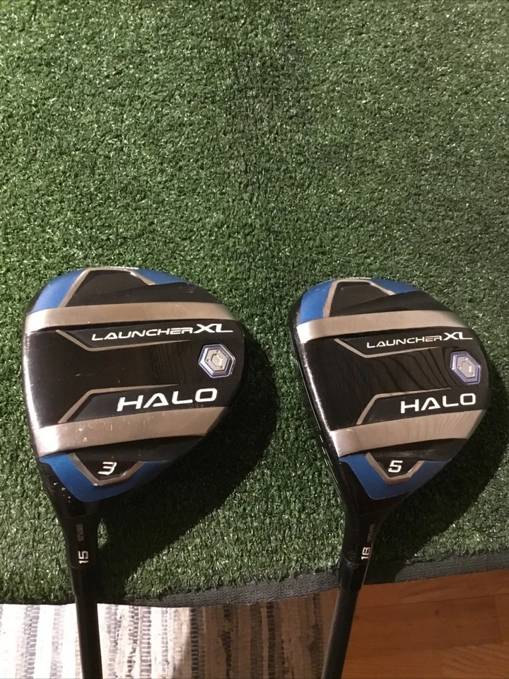 Cleveland Left Handed Launcher XL Halo Woods Set (3W & 5W) Seniors 55g Graphite - Image 1 of 4