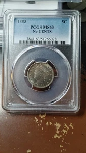 1883 No Cents Liberty V Nickel 5C PCGS MS63                                 5228 - Picture 1 of 4
