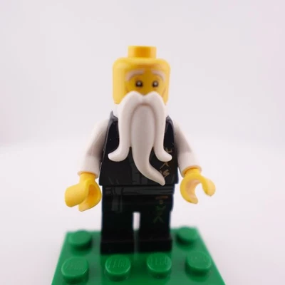 LEGO Master Wu NINJAGO Minifigure w/White Beard & Dragon Vest Foto 1 de 4