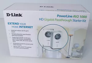Zestaw startowy D-Link Powerline AV2 1000 HD Gigabit biały zestaw DHP-P601AV NOWY - Zdjęcie 1 z 3