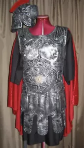 Deluxe Roman Pantheon Warrier Guard Passion Play LATEX Costume-NEW-BLACK-MEDIUM - Picture 1 of 3