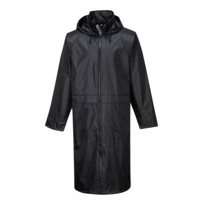 PORTWEST  S438 - Classic Rain Coat Black SIZES S, L 3X  FREE SHIPPING - Image 1 of 2