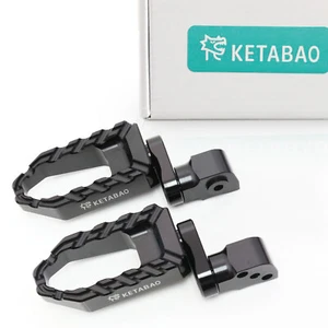 Black 40mm Extend Rear Cruise Foot Pegs For Kawasaki Z1000R 17 18 19 20 21 - Picture 1 of 6