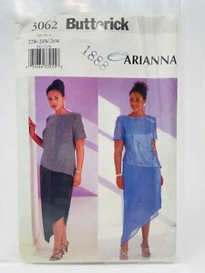 Butterick 3062 Arianna Designer Formal Gown, Mother Of Bride, Sz 22-24-26 UNCUT - Foto 1 di 2