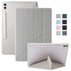 For Samsung Galaxy Tab S10/S9 FE Plus A9 Plus PU Smart Case Stand Magnetic Cover - Picture 1 of 21
