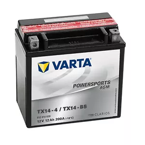 Batteria moto Varta 12Ah 200A 12V Powersports AGM YTX14-BS 682369 TX14-BS - Zdjęcie 1 z 5