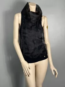 Women’s Roberto Cavalli Class Designer Sheer High-Neck Blouse Unique Fabric US10 - Picture 1 of 10