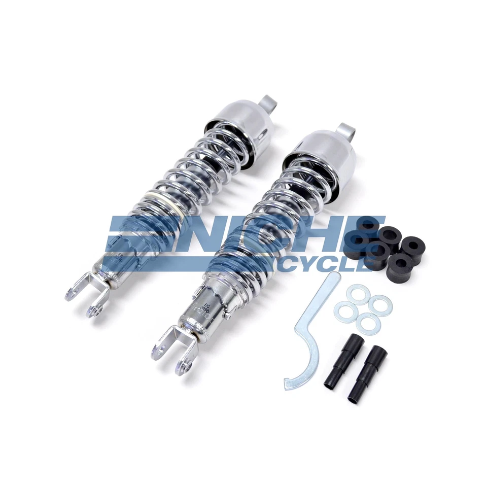 Amortiguadores traseros cromados ojo/horvija honda cm400 a/c/e/t 79-81 340 mm Foto 1 de 3