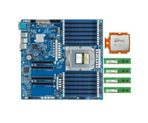 GIGABYTE MZ33-AR0 motherboard + AMD Genoa EPYC 9334 QS + SK hynix 64GB 4800mhz - Picture 1 of 8