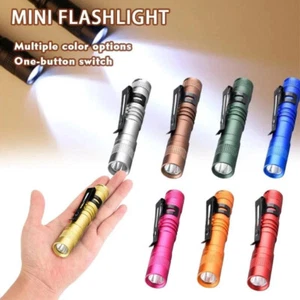 Mini linterna LED portátil para bolígrafo con clip para bolígrafo antorcha de bolsillo portátil - Imagen 1 de 13