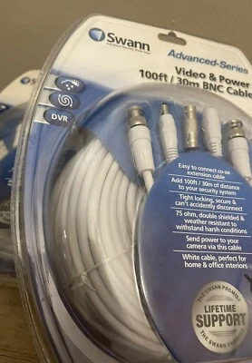Swann Advanced-Series Video And Power 100ft/30m + 50ftCable For Security Systems - Image 1 of 4