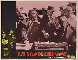 LEE VAN CLEEF & MARIO BREGA in "For a Few Dollars More" - Original LOBBY CARD - Picture 1 of 2