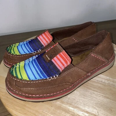 Ariat Loafers Cruiser Palm Serape Aztec Womens 7 US Suede Slip On Southwestern - Image 1 of 4