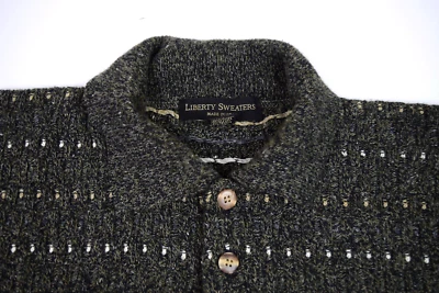 Suéter Camisa Liberty XL Años 90 Mezcla Algodón Tejido Rayas Suéter Grunge Vintage Foto 1 de 4