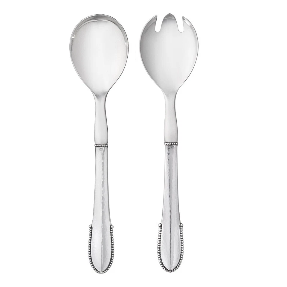 Georg Jensen. Juego de servir ensalada de plata de ley - Cuentas / Bola - NUEVO Foto 1 de 1
