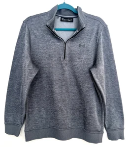 Herren Golf Pullover Under Armour M grau gerippt sportlich Preppy - Bild 1 von 3