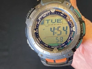 Casio Pathfinder PAW-1100 3043 Triple Sensor Wave Ceptor Tough Solar Mens Watch - Picture 1 of 10