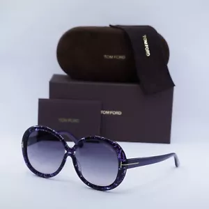 New TOM FORD TF0388 83W Violet Havana/Blue Gradient 58-15-140 Sunglasses - Picture 1 of 6