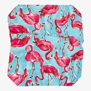 Tropical Vinyl Placemats Flamingos 18” x 12" Multi Color Set of 2 - Picture 1 of 1