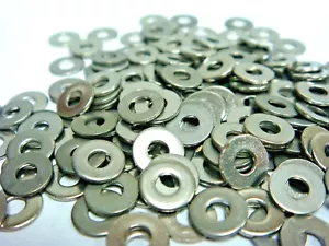 (100) MS15795-804 #4 (.125 X .312 X .032) MIL-SPEC LAVADORA PLANA ACERO INOXIDABLE - Imagen 1 de 2