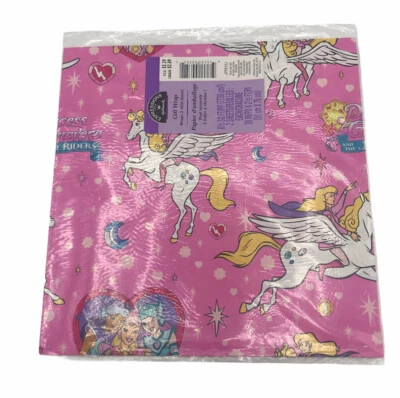 1997 90’s Vintage Princess Gwenevere Jewel Riders Unicorn Gift Wrap Hallmark - Image 1 of 4