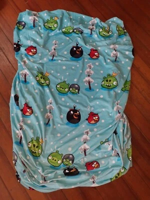 Sábana bajera Angry Birds niños doble franela súper suave usada en excelente estado  Foto 1 de 4