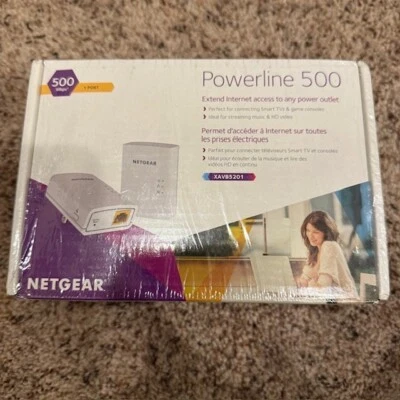 Netgear Powerline 500 XAVB5201 Extend Internet Access Outlet 500 Mbps NEW Sealed - Image 1 of 2