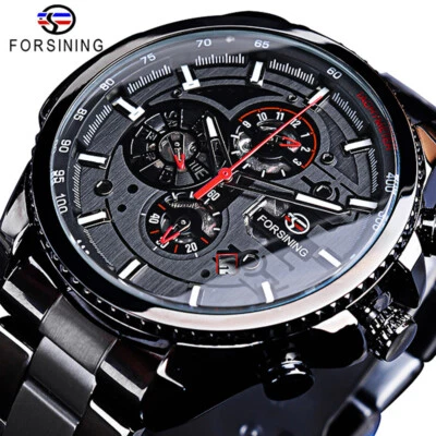 Reloj Pulsera Mecánico FORSINING Lujo Hombre Acero Impermeable Automático Cuerda Automática Foto 1 de 4