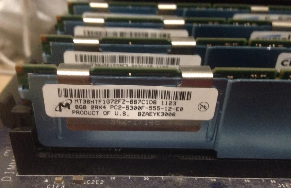 64GB (8x8GB) PC2-5300F Crucial Memory For Apple A1186 Mac Pro - Image 1 of 4