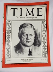 1928 MARCH 26 TIME MAGAZINE HERBERT HOOVER - Picture 1 of 3