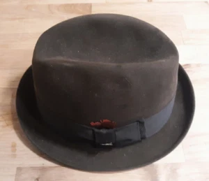 Vintage 1950s Stetson The Sovereign Brown Felt Fedora Hat 7 1/8 - Picture 1 of 13