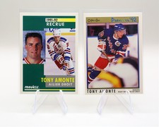 Tony Amonte 1991-92 Pinnacle French RC #301 & 1991 O-Pee-Chee Premiere #11 RC
