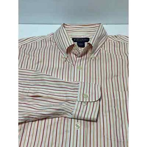 Brooks Brothers Long Sleeve Button Up Size Large White Stripes - Picture 1 of 5