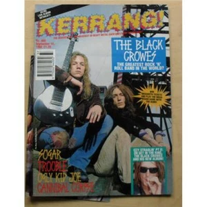 BLACK CROWES KERRANG NO.409 MAGAZINE SEPT 12 1992 - BLACK CROWES COVER UK - Picture 1 of 1