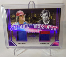 2019 Leaf ITG In The Game Used Sports Purple Pete Rose Guy Lafleur #5/6