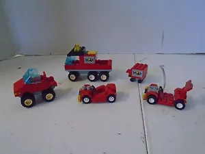 Lego Menge 6 teilweise City Fahrzeuge Autos Reifen LKW Fahrerhaus Bau rot Rennen - Bild 1 von 11
