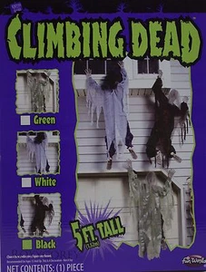Halloween 5 ft Black Hanging Climbing Dead Monster Decoration Wall Decor NIB - Picture 1 of 1