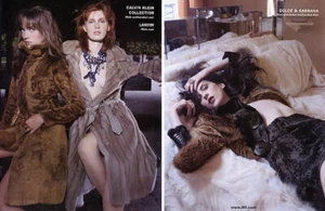 2005 IFTF Furs & Chic fox lynx dior fendi coat Michel Comte 6-page MAGAZINE AD - Picture 1 of 3