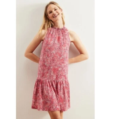 Banana Republic Pink Flounce Shift Dress Size Small Petite New - Image 1 of 4